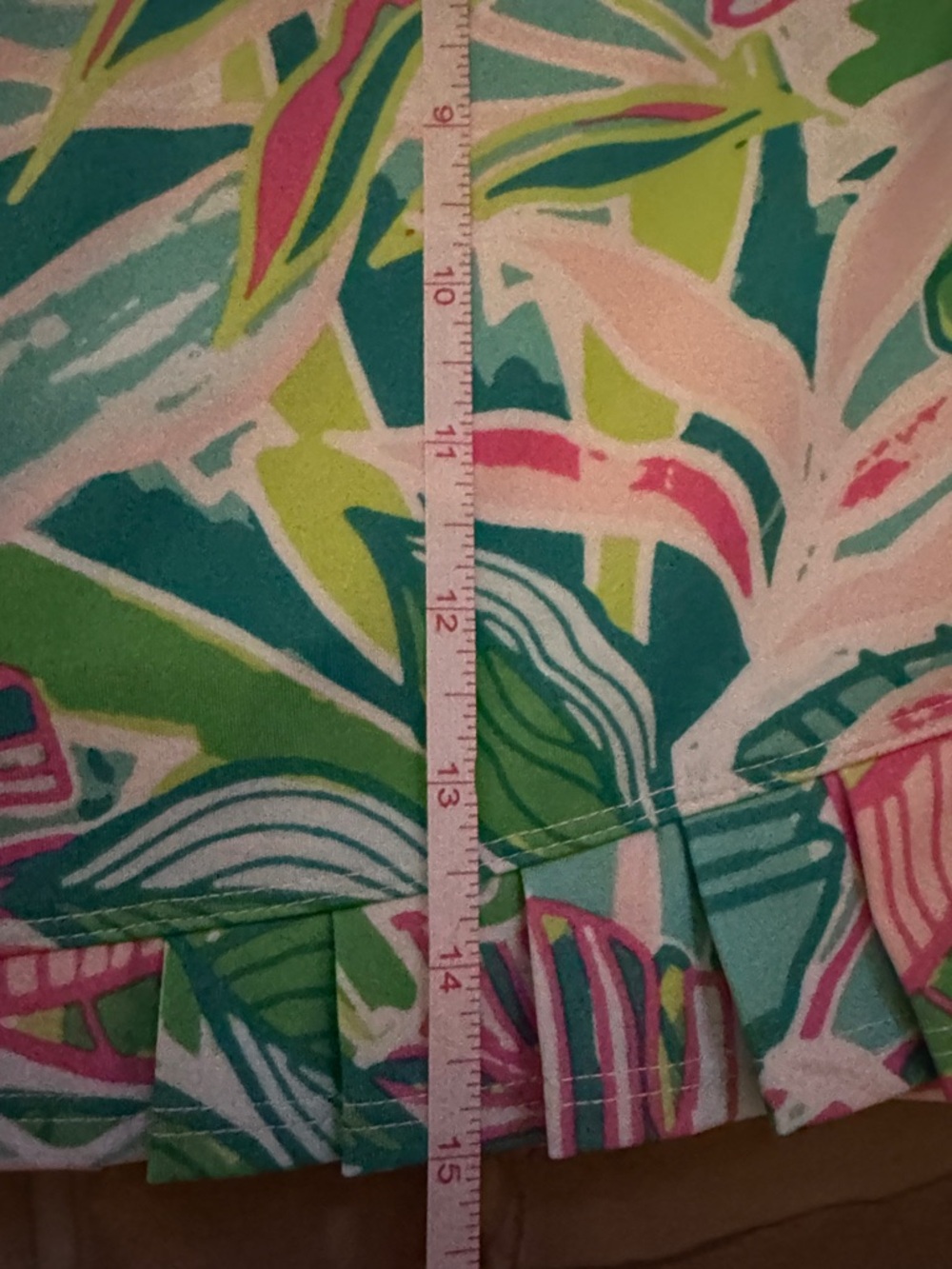 Sigrid Olsen Tropical Print Mini Skirt in Teal, Pink, Green - Picture 7 of 7